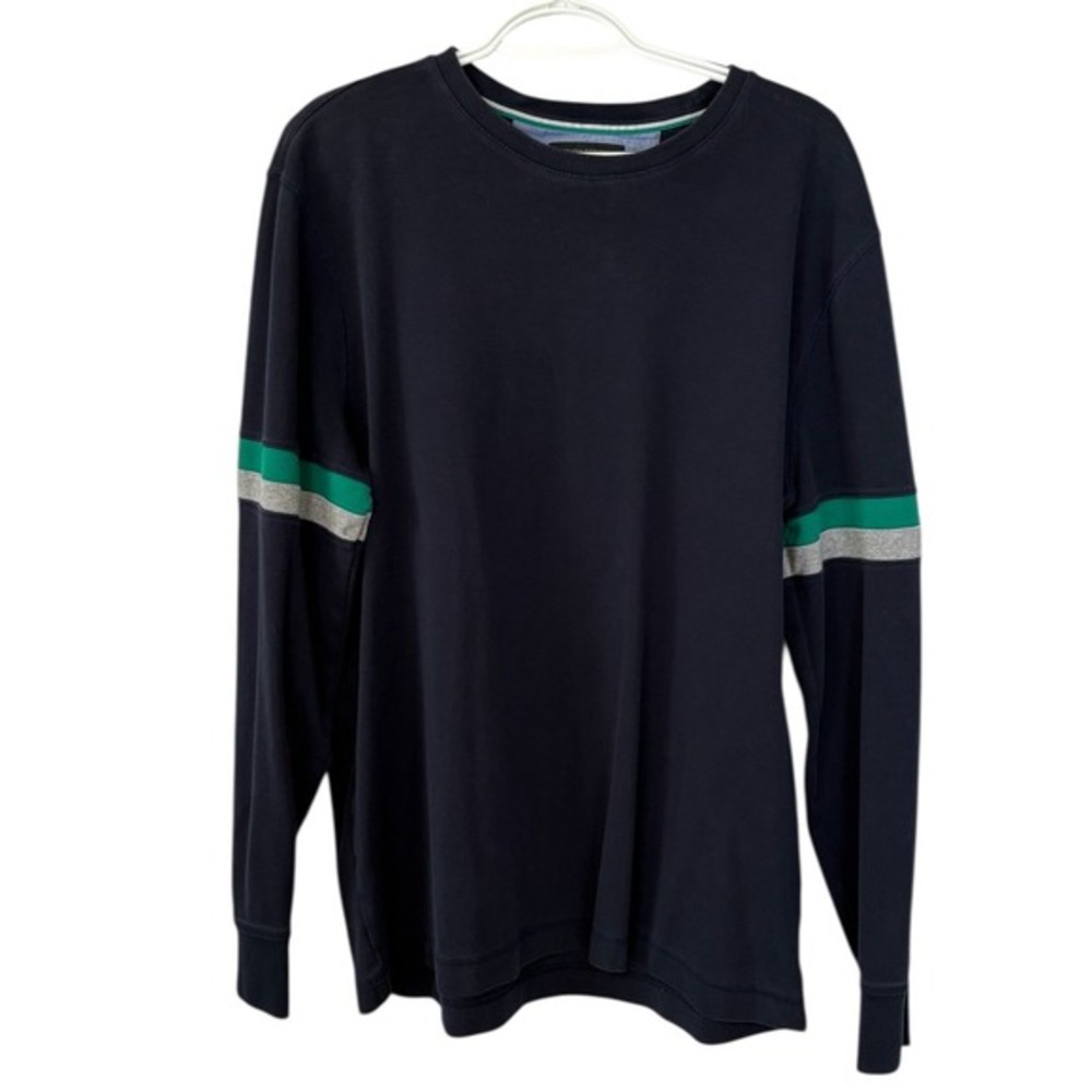 Banana Republic Mens LS Crew Neck Athletic Stripe T Shirt XL  SET OF TWO‎ SHIRTS